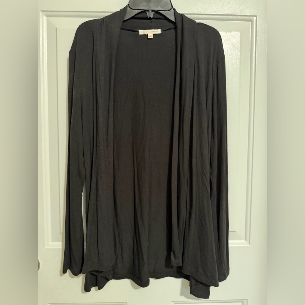 G Collection Grey Open-Front Lightweight Cardigan